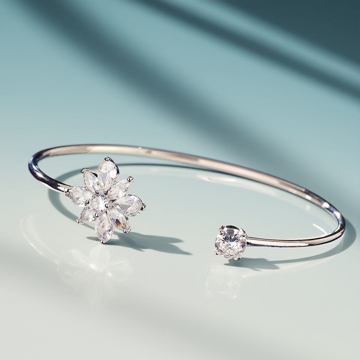 Vintage Style Zirconia Bangle, August Birthstone